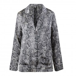 Grey snake print blazer