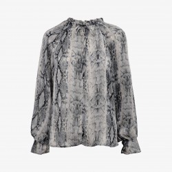 Snake print shimmer blouse